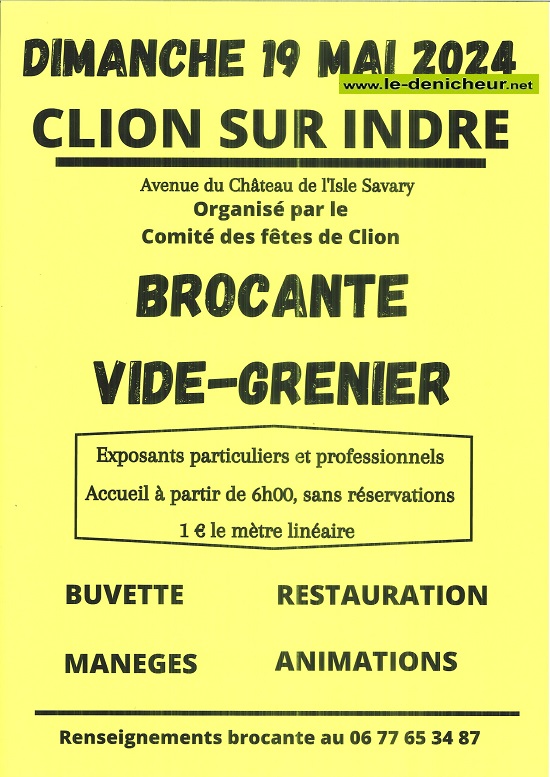 e19 - DIM 19 mai - CLION /Indre - Brocante du comité des fêtes 05-19_46