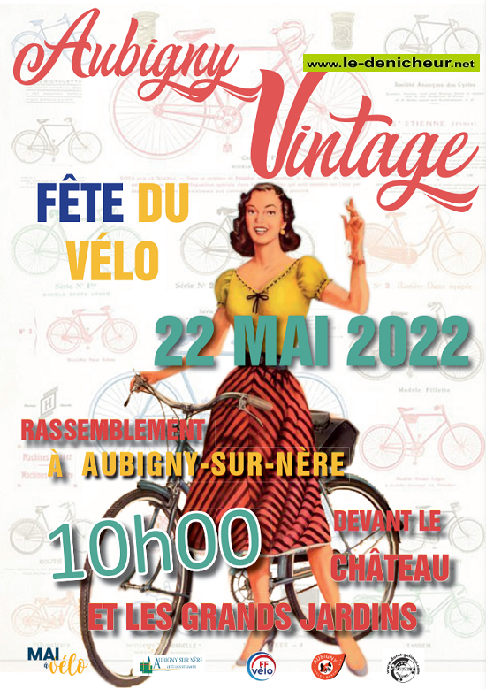 e22 - DIM 22 mai - AUBIGNY /Nère - Fête du Vélo Vintage */ 05-22_13