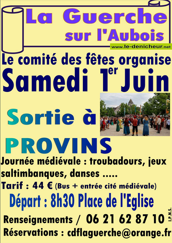 f01 - SAM 01 juin - LA GUERCHE /l'Aubois - Sortie à Provins ° 06-01_23