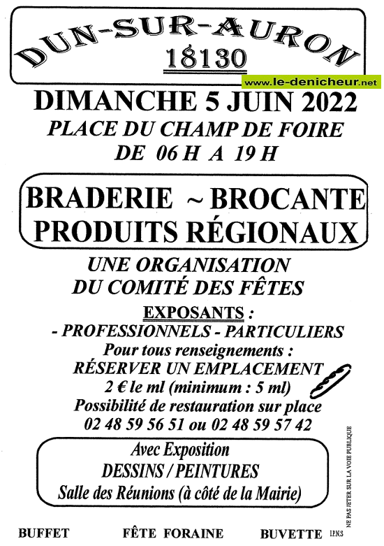 f05 - DIM 05 juin - DUN /Auron - Brocante du comité des fêtes */ 06-05_15