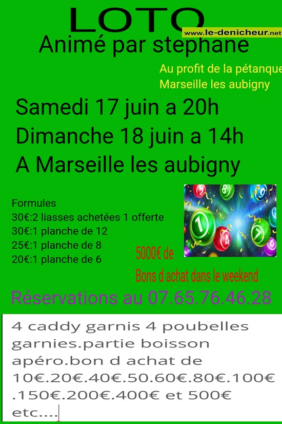 r18 - DIM 18 juin - MARSEILLES Les Aubigny - Loto de la pétanque * 06-17_48