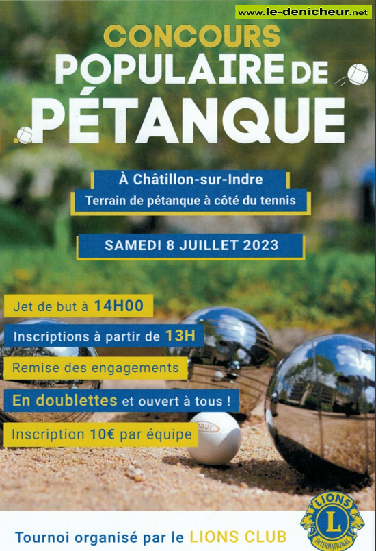 s08 - SAM 08 juillet - CHATILLON /Indre - Concours de pétanque du Lions Club du Blanc 07-08o10