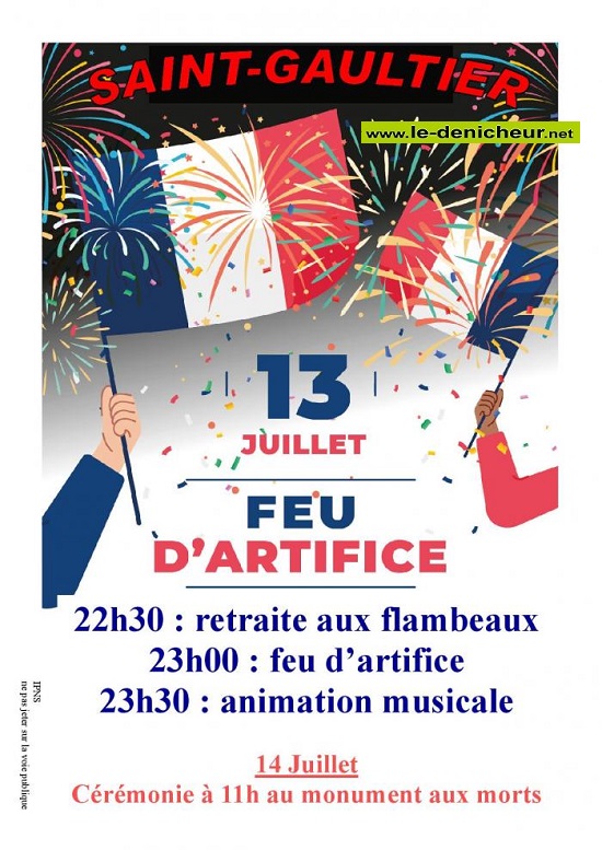 s13 - JEU 13 juillet - ST-GAULTIER - Retraite aux flambeaux / Feu d'artifice  07-13_87