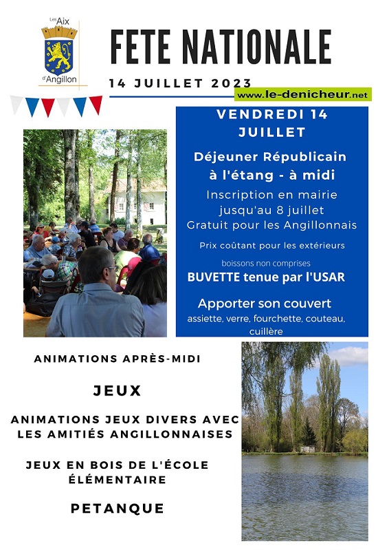 s14 - VEN 14 juillet - LES AIX D'ANGILLON - Fête Nationale  07-14106