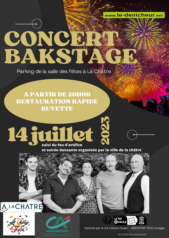 s14 - VEN 14 juillet - LA CHATRE - Concert / Bal / Feu d'artifice  07-14108
