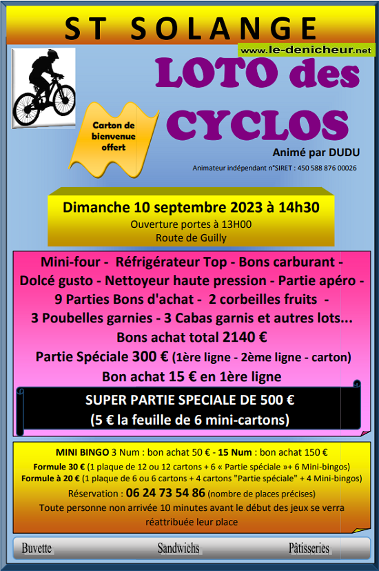 u10 - DIM 10 septembre - STE-SOLANGE - Loto du Cyclo Club * 09-10_17