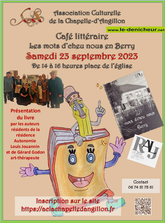 u23 - SAM 23 septembre - LA CHAPELLE D'ANGILLON - Café littéraire * 09-23_24