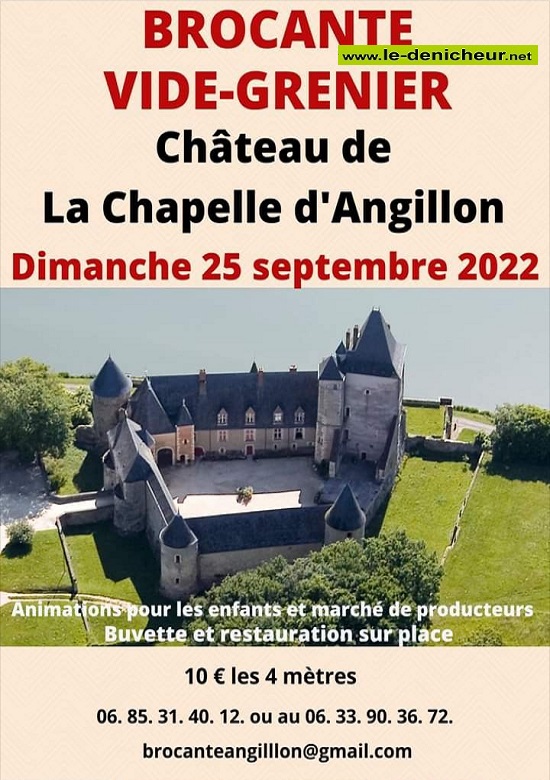 i25 - DIM 25 septembre - LA CHAPELLE D'ANGILLON - Brocante * 09-25_17