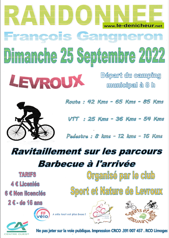 i25 - DIM 25 septembre - LEVROUX - Randonnée pédestre, route et VTT */ 09-25_22
