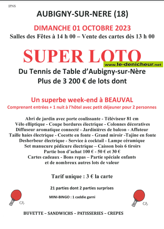 v01 - DIM 01 octobre - AUBIGNY /Nère - Loto du Tennis de Table ° 10-01_20