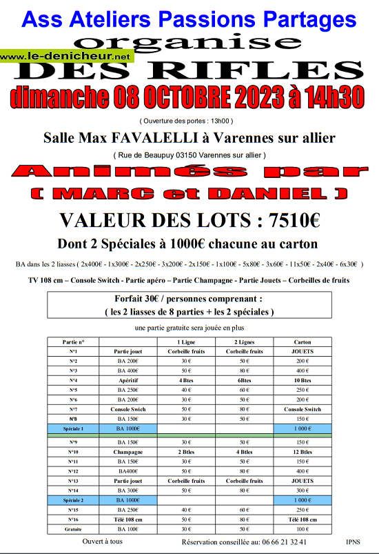 v08 - DIM 08 octobre - VARENNES /Allier - Rifles de "Ateliers Passions Partages" 10-08_15