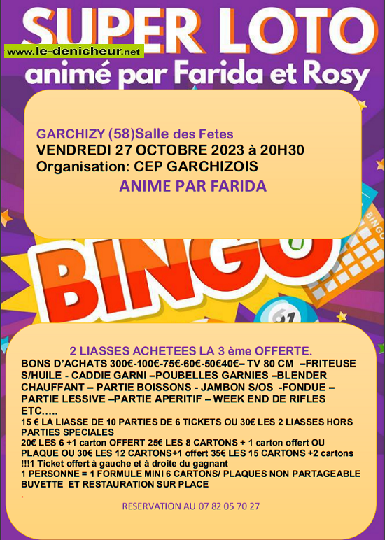 v27 - VEN 27 octobre - GARCHIZY - Loto deu CEP Garchizois  10-27_29