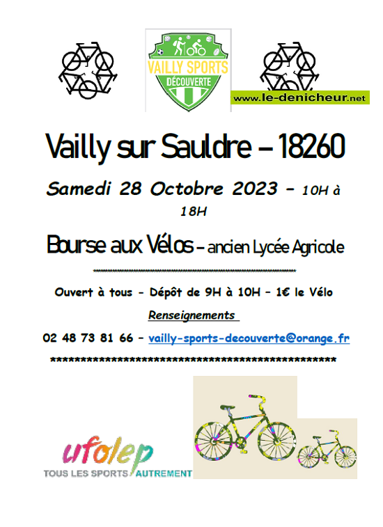 v28 - SAM 28 octobre - VAILLY /Sauldre - Bourse aux vélos ° 10-28_25