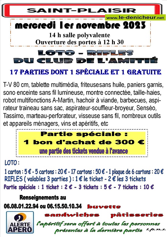 w01 - MER 01 novembre - ST-PLAISIR - Loto du Club de l'Amitié ° 11-01_55