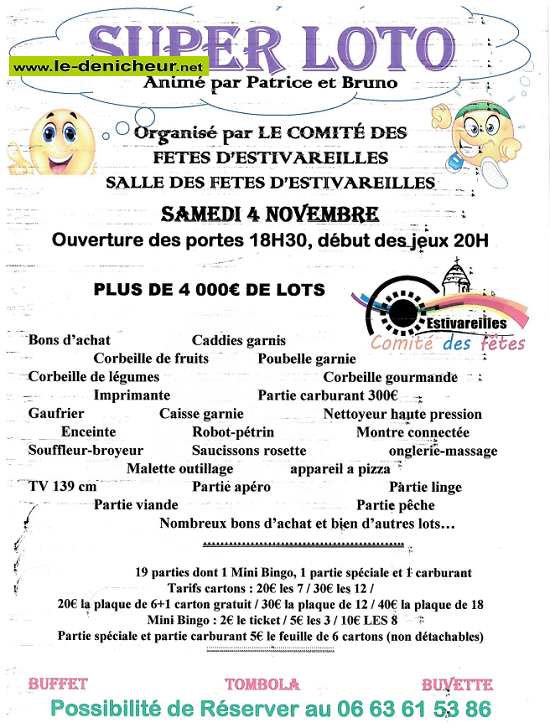 w04 - SAM 04 novembre - ESTIVAREILLES - Loto du comité des fêtes ° 11-04_37