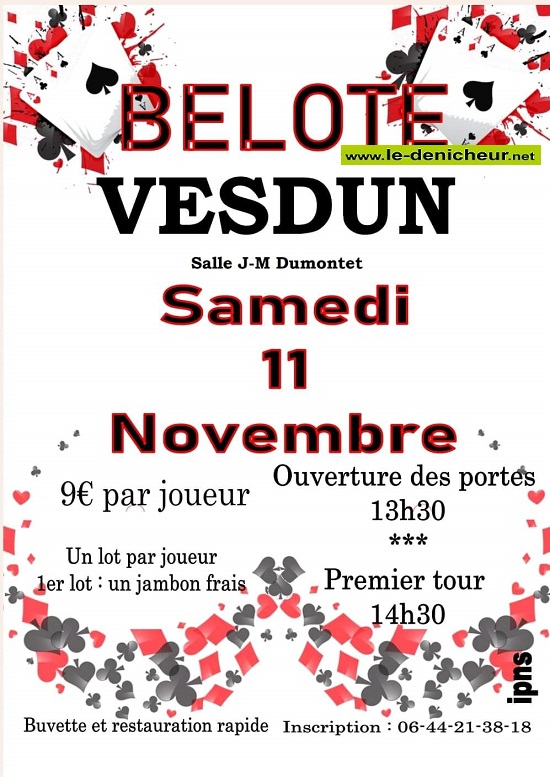 w11 - SAM 11 novembre - VESDUN - Concours de belote °