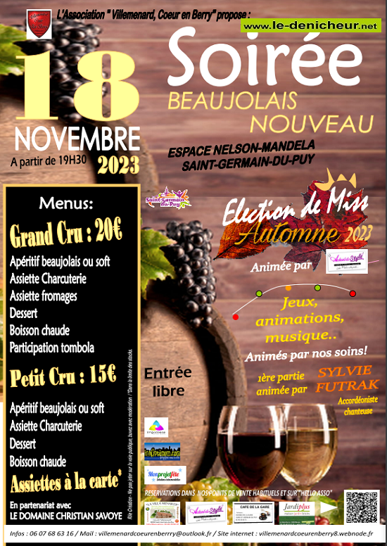 w18 - SAM 18 novembre - ST-GERMAIN DU PUY - Soirée Beaujolais Nouveau ° 11-18_38