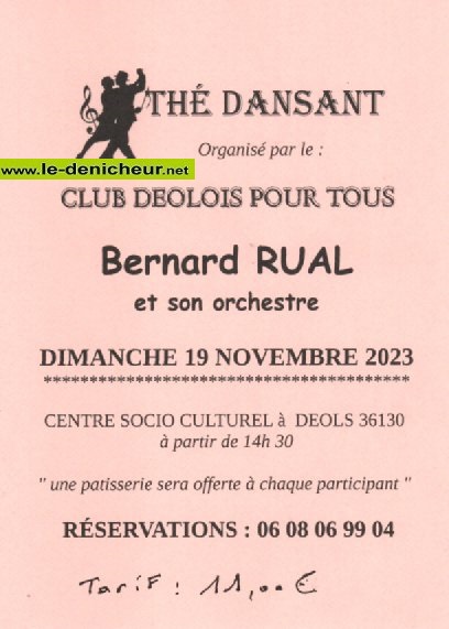 w19 - DIM 19 novembre - DEOLS - Thé dansant avec Bernard Rual ° 11-19_46