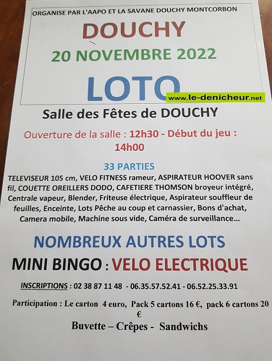 k20 - DIM 20 novembre - DOUCHY - Loto de l'AAPO et La Savane de Douchy @ 11-20_26