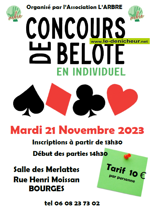 w21 - MAR 21 novembre - BOURGES - Concours de belote * 11-21_23