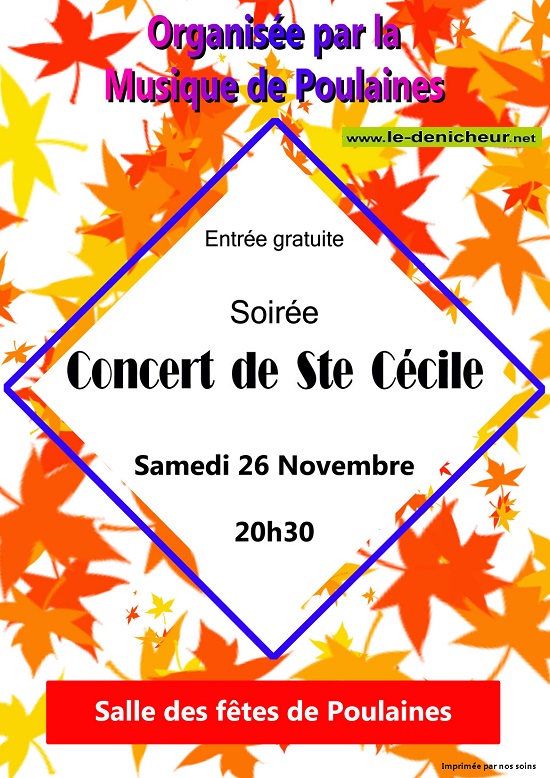 k26 - SAM 26 novembre - POULAINES - Concert de Sainte-Cécile  11-26_29