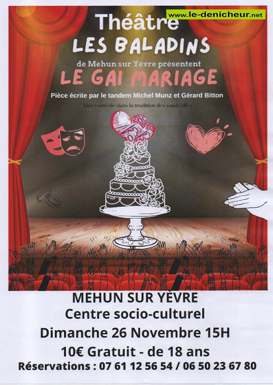 w26 - DIM 26 novembre - MEHUN /Yèvre - Le Gai Mariage [Théâtre] 11-26_43