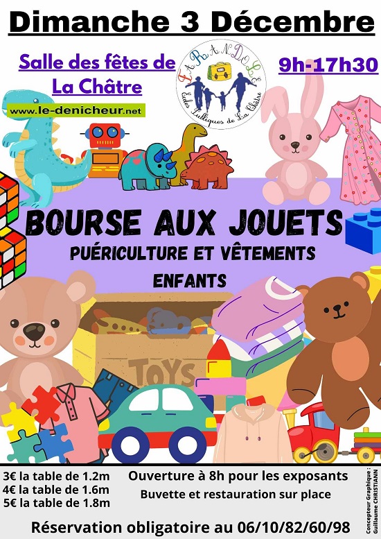 x03 - DIM 03 décembre - LA CHÂTRE - Bourse aux jouets, vêtements, puériculture  12-03_65