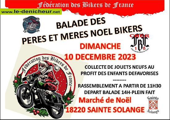 9 et 10 décembre 2023 - SAINTE-SOLANGE 18 Cher - Marché de Noël 12-1013