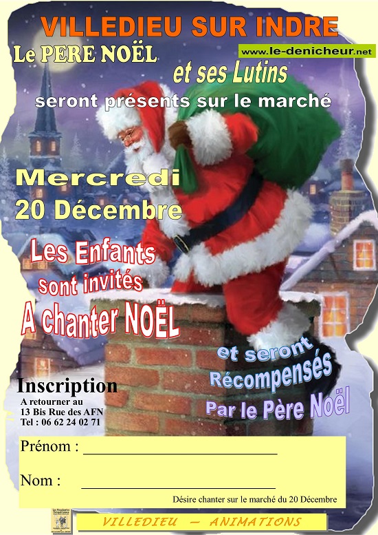 x20 - MER 20 décembre - VILLEDIEU /Indre - Animation de Noël sur le marché ° 12-2010