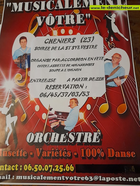 l31 - SAM 31 décembre - CHENIERS - Bal de la St-Sylvestre avec "Musicalement Vôtre" 20221012