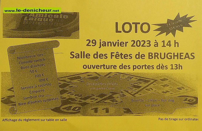 m29 - DIM 29 janvier - BRUGHEAS - Loto de l'Amicale laïque _ 20230114