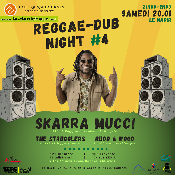 a20 - SAM 20 janvier - BOURGES - Reggae Dub Night #4 _° 20231210