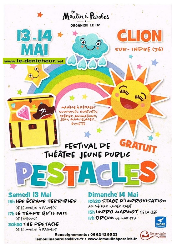 q13 - Les 13 et 14 mai - CLION /Indre - Festival de Théâtre Jeune Public 9xbkds11
