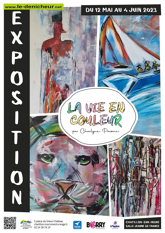 r04 - Jusqu' au 4 juin - CHATILLON /Indre - Exposition "La vie en couleur" Affic295