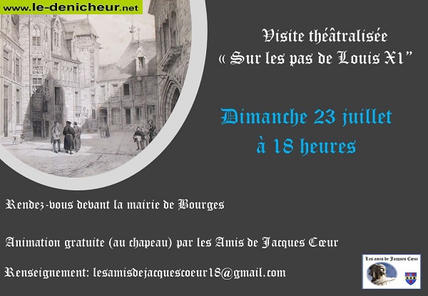 s23 - DIM 23 juillet - BOURGES - Visite théâtralisée  "Sur les pas de Louis XI"_ Affic337