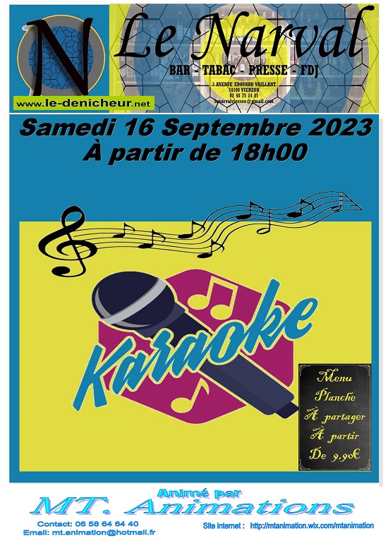 u16 - SAM 16 septembre - VIERZON - Soirée karaoké _ Affic357