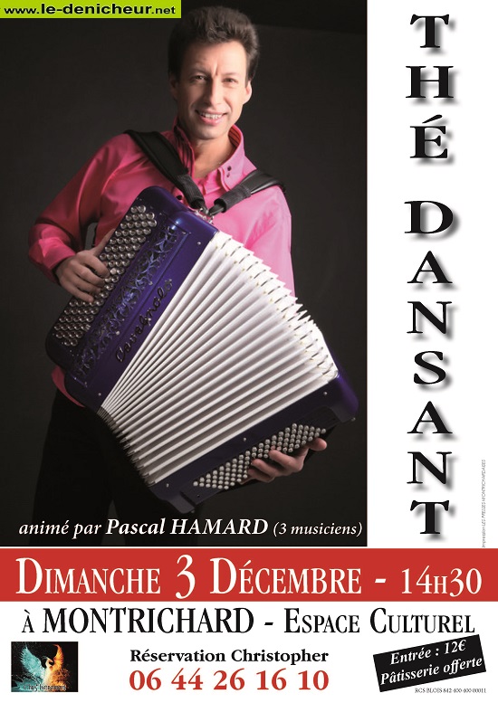 x03 - DIM 03 décembre - MONTRICHARD - Thé dansant avec Pascal Hamard Affic379