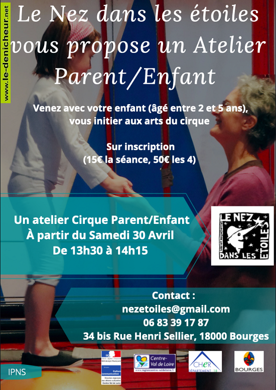 e21 - SAM 21 mai - BOURGES - Atelier Cirque en duo Parent/Enfant ++ Affich27