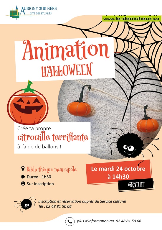 v24 - MAR 24 octobre - AUBIGNY /Nère - Atelier créatif Halloween Animat11