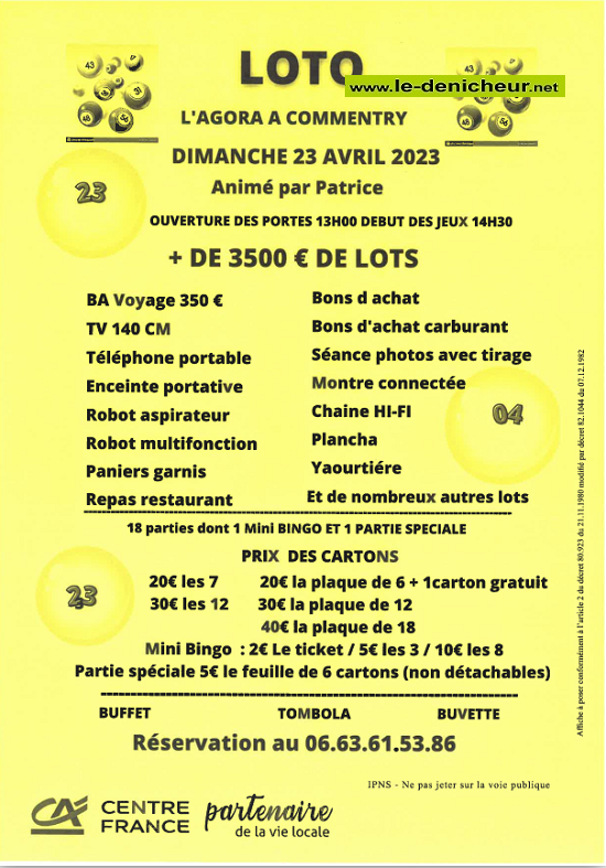 P23 - DIM 23 avril - COMMENTRY - Loto de l'Amicale Gendarmerie de Montluçon Captur21