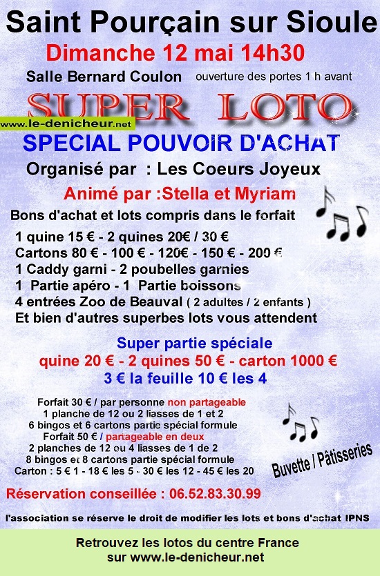 e12 - DIM 12 mai - ST-POURCAIN /Sioule - Loto des coeurs joyeux Coeurs10