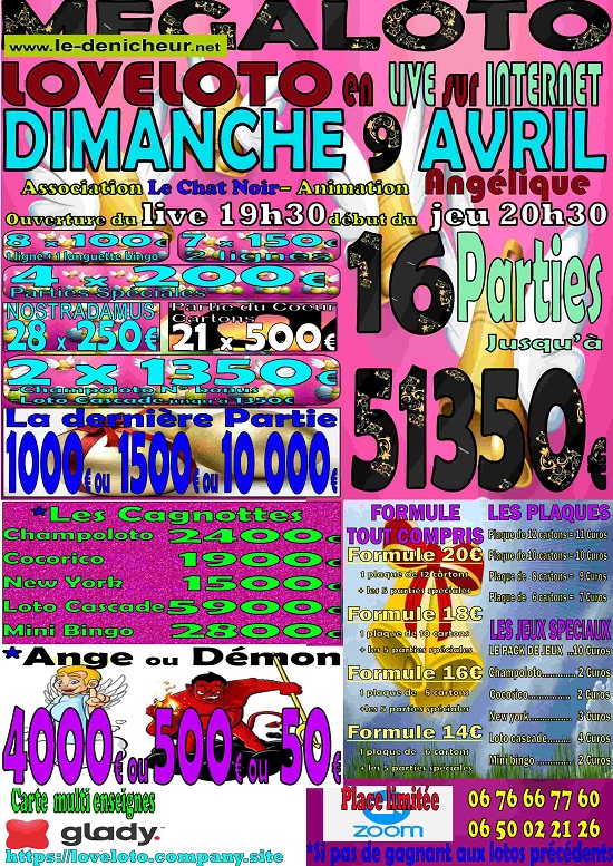 p09 - DIM 09 avril - LOTO LIVE SUR INTERNET  Dimanc71