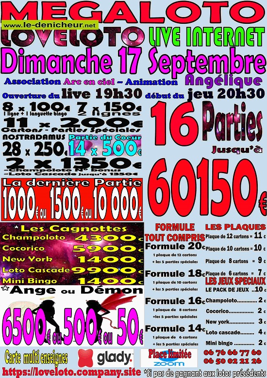 u17 - DIM 17 septembre - LOTO LIVE SUR INTERNET Dimanc91