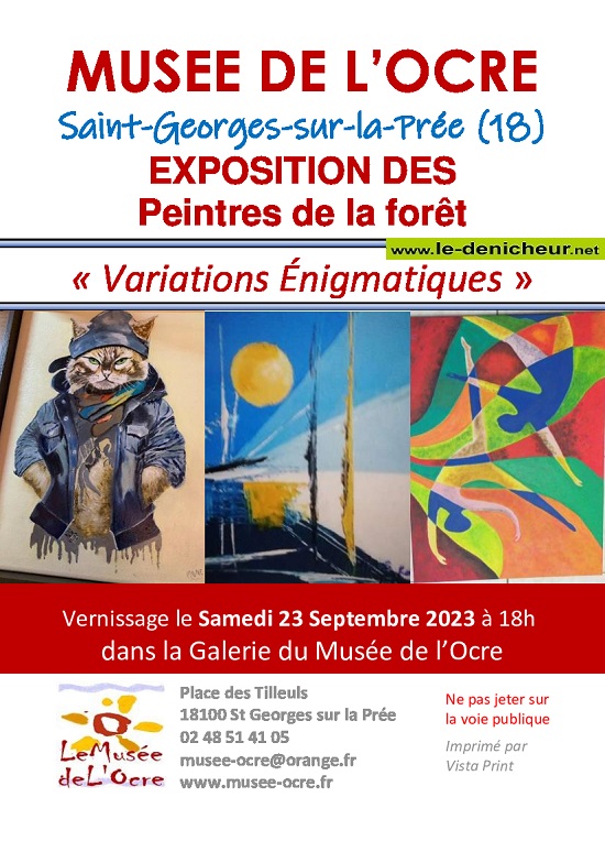 v29 - Jusqu'au 29 octobre - ST-GEORGES /le Prée -  Exposition des Peintres de la forêt _ Flyer-14