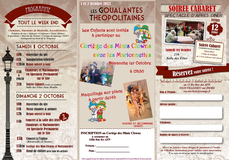 j01 - SAM 01 octobre - VILLEDIEU /Indre - Les Goualantes Théopolitaines */ Flyer_18