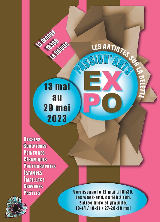 q29 - Jusqu'au 29 mai - LA CELETTE - Expo Passion'Arts Flyer_22
