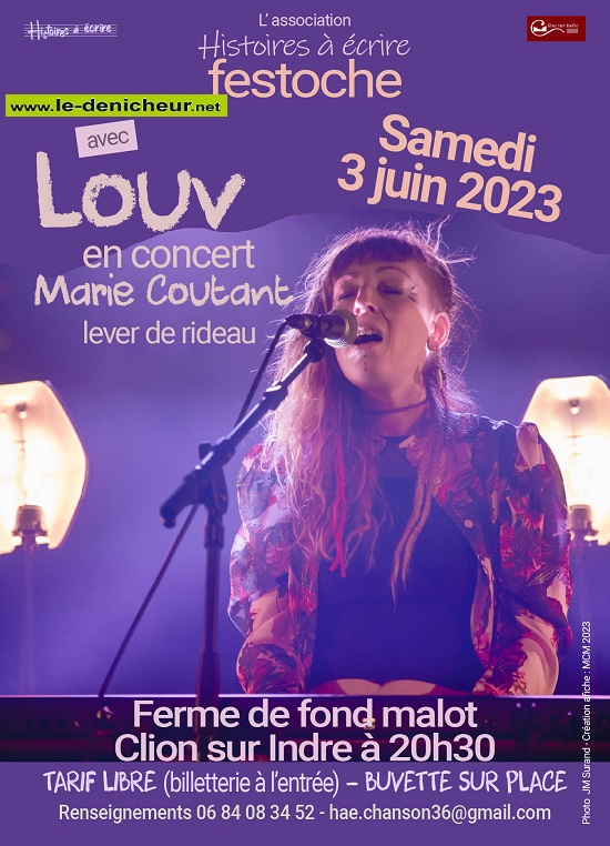 r03 - SAM 03 juin - CLION /Indre - Louv + Marie Coutant en concert Flyer_28