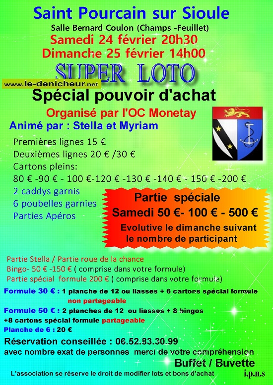 b24 - SAM 24 février - ST-POURCAIN /Sioule - Loto de l'O.C. Monetay Foot_m10