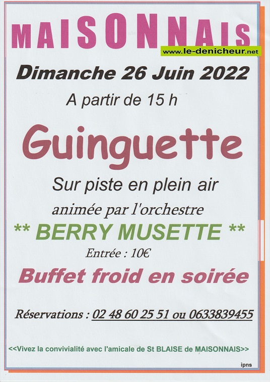 f26 - DIM 26 juin - MAISONNAIS - Guinguette avec Berry Music */ Guingu15