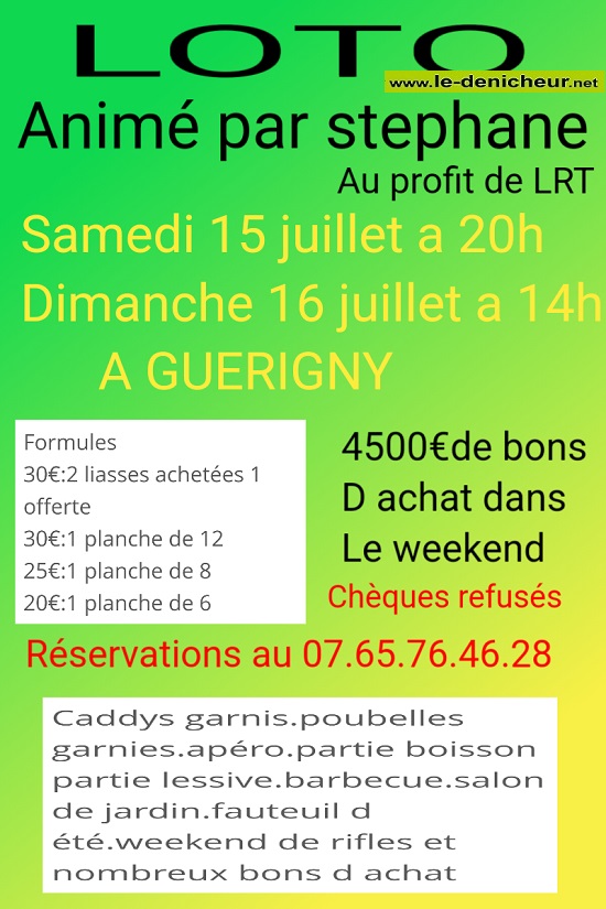 s16 - DIM 16 juillet - GUERIGNY - Loto de LRT * Image33